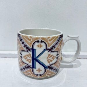 Anthropologie “‎ K “ Mezze Monogram Ceramic Mug